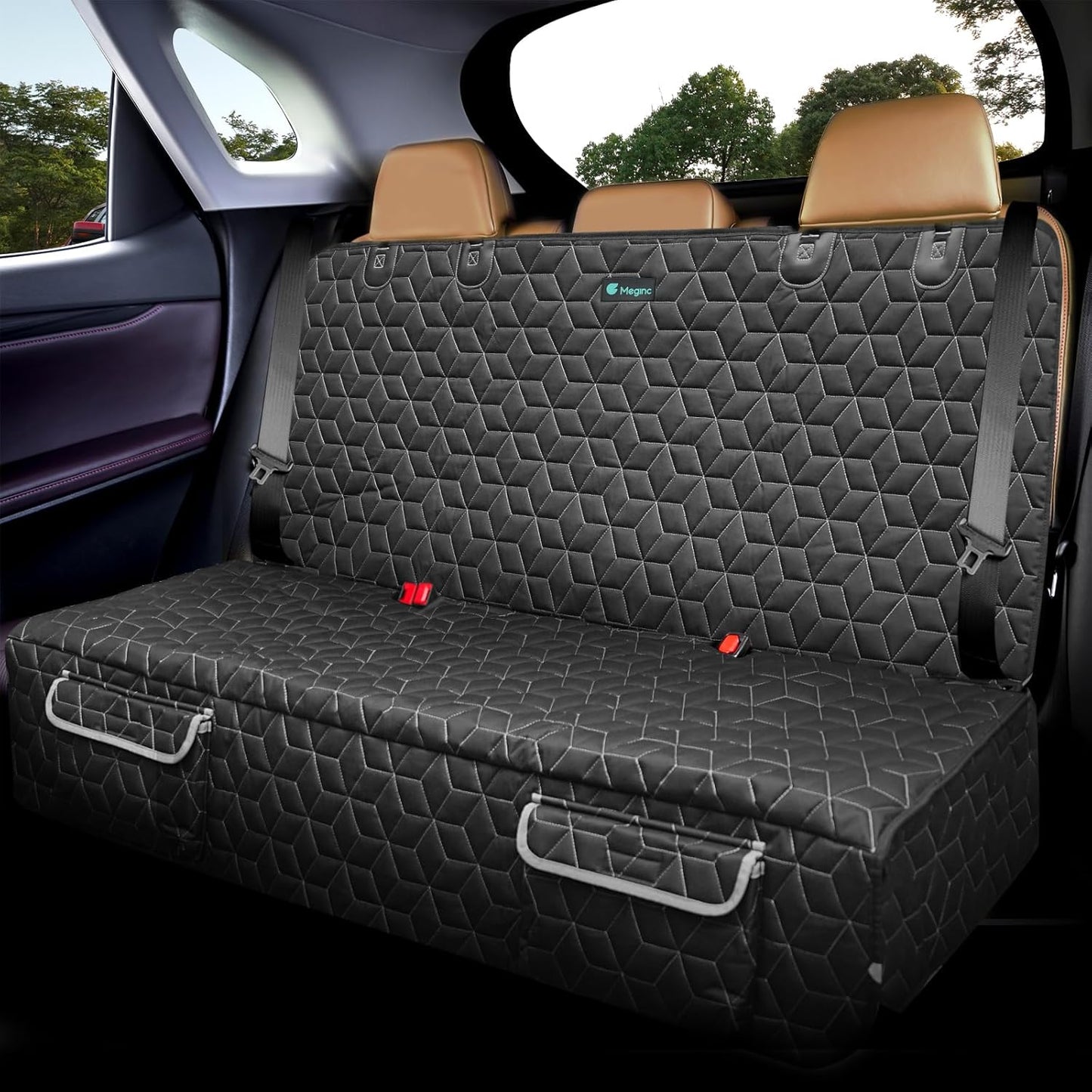Bench Dog Car Seat Covers for SUV, Waterproof RAV4 Dog Seat Cover for Back Seat Heavy Duty Nonslip Back Seat Cover Protector for Rav4/Honda Cr-V/Subaru Crosstrek/Mazda Cx5/Hyundai Tuscon