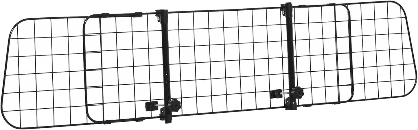 Heavy Duty Pet Dog Car Barrier Adjustable Ventilated Mesh Wire Guard Auto Vehicle Fence Protector Suvs Black 91-152 Cm