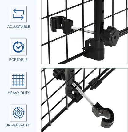 Heavy Duty Pet Dog Car Barrier Adjustable Ventilated Mesh Wire Guard Auto Vehicle Fence Protector Suvs Black 91-152 Cm