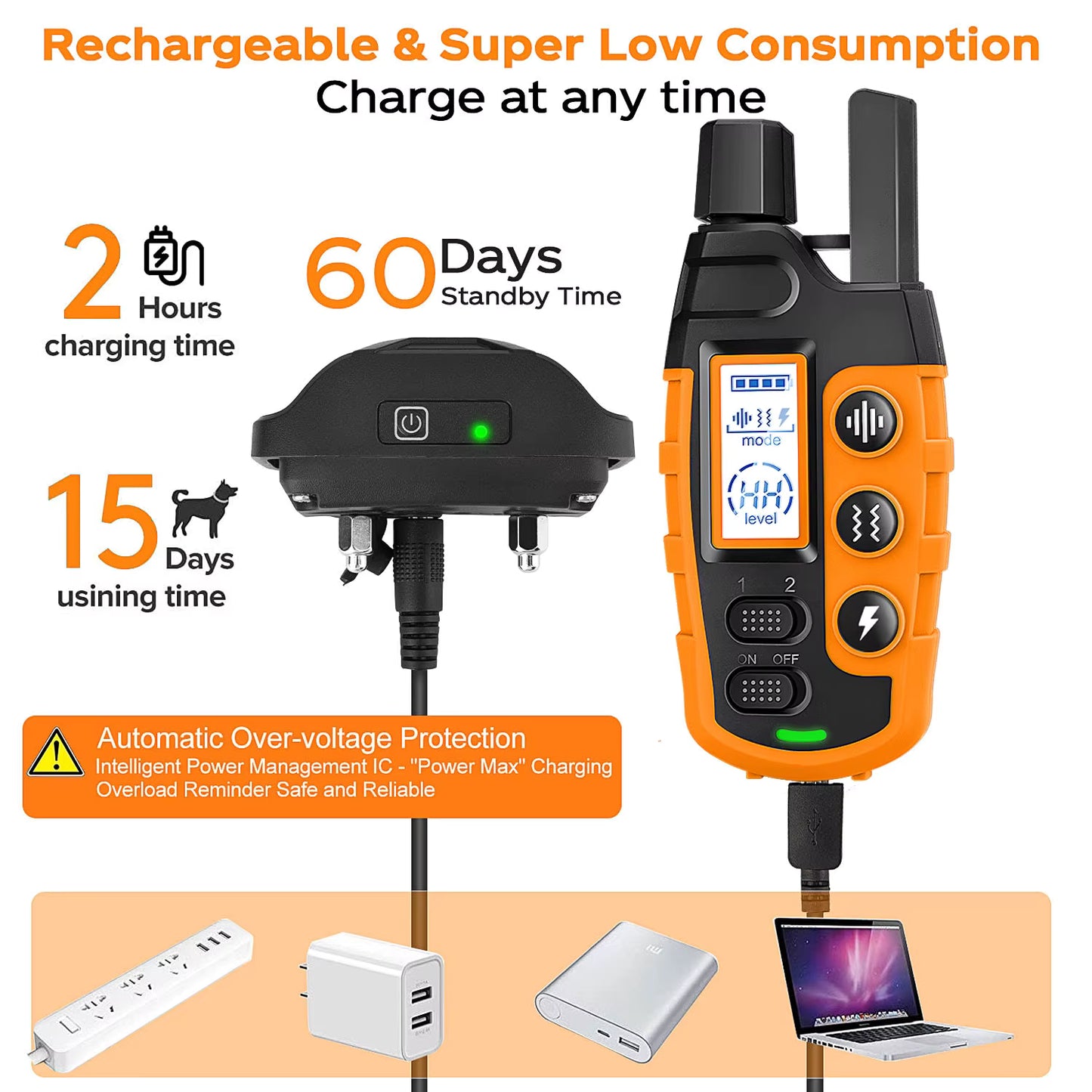 Fully Waterproof Dog Shock Training Collar