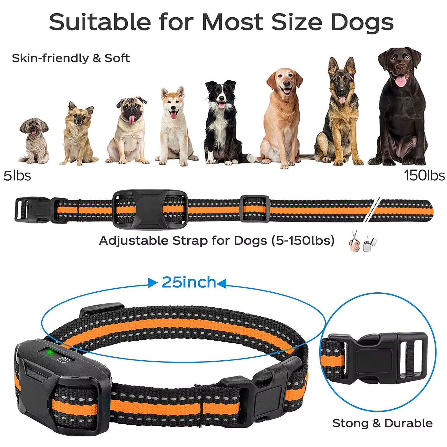 Fully Waterproof Dog Shock Training Collar